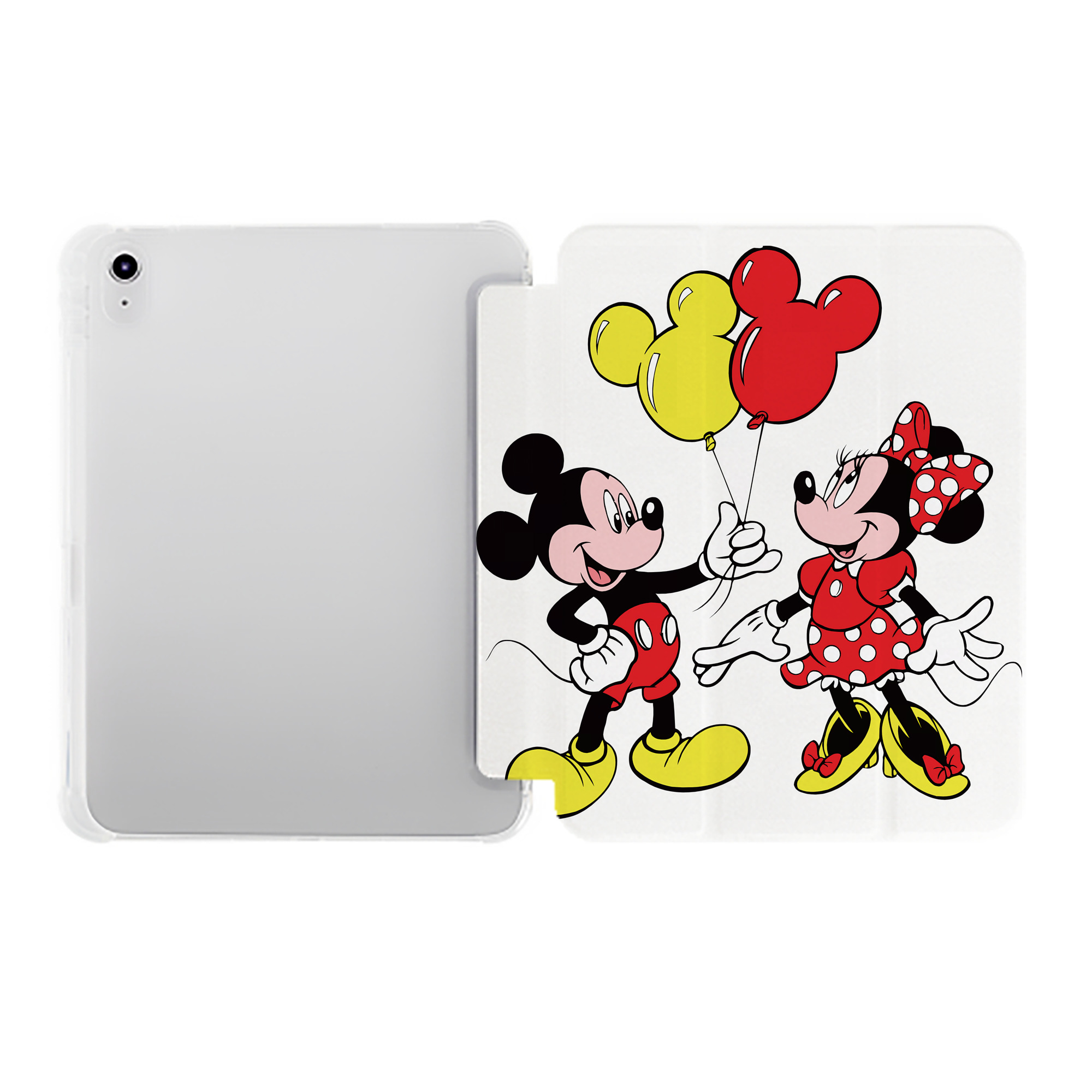 （画像用） ミッキーマウス Mickey Mouse IPad ケース ペン収納付き 三つ折りスタンド PUレザー×シリコン 対応機種9.5/10.5/10.9インチ